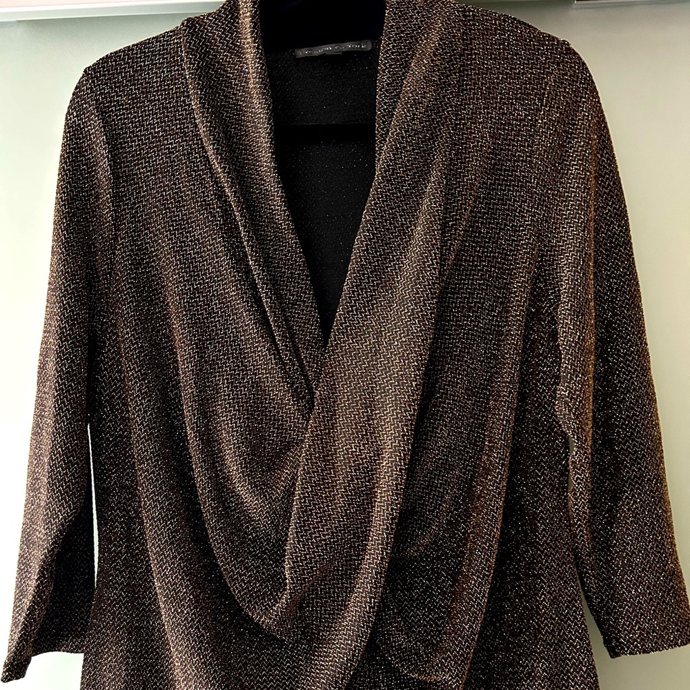 Women’s XL Preston & York Knit Long Sleeve Metallic Top